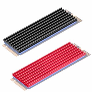 Mauknci M.2 ヒートシンク 厚み3mm m2 ssd ヒートシンク 2280 SSD用 ヒートシンク 合金アルミニウム製 (2色セット)