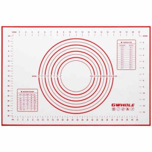 GWHOLE クッキングマット シリコン 製菓マット ベーキングマット シリコーン シルパット シリコン 焼き菓子用マット40 x 30 cm 耐熱クッ