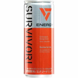 SURVIVOR(サバイバー) エナジードリンク 缶 250ml ×30本 [ カフェイン48mg アルギニン130mg ビタミンB群配合 合成甘味料不使用 国内製造