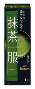 AGF(エージーエフ) ブレンディ 抹茶一服 ミルクなし 4本 ×6箱 【 粉末 抹茶 】 【 無糖 】 7.5グラム (x 24)