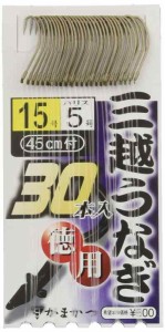 がまかつ(Gamakatsu) うなぎ針 三越うなぎ(糸付 徳用) (15号)