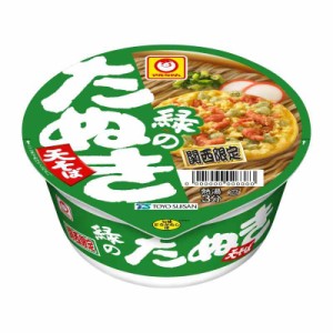 赤いきつね マルちゃん 緑のたぬき天そば 関西 ( 101g×12個 ) 関西 カップ麺 関西風つゆ / ねぎ入り カップそば 小エビ天 かまぼこ) 箱