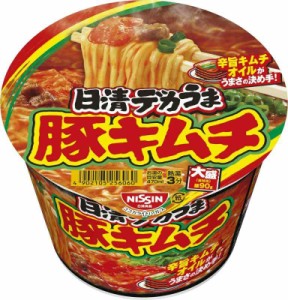 日清食品 日清デカうま 豚キムチ カップ麺 101g×12個