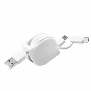 SGJK USB Type Cケーブル 巻き取り充電ケーブル タイプC/マイクロUSB 超高耐久 3.0A急速充電 480Mbps高速データ転送 USB A to USB C リー