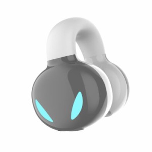 Bluetooth5.3 ワイヤレスイヤホン 片耳 (グレー)