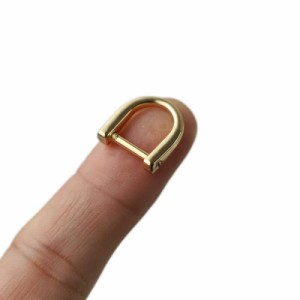 [FUSSED] キーホルダー Dリング D型カン リング ハンドメイド アクセサリー パーツ 金具 手芸 材料 小物 ネジ式 1cm 2個 (ゴールド)