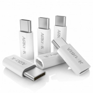 【6個セット】 ARKTEK USB-C アダプタ マイクロ USB → USB Type C変換 アダプタ コネクター コンバーター データ転送 充電 Pixel 5 Xper