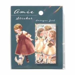 マインドウェイブ Amie sticker/アミ ステッカー 【antique girl】かわいい フレークシール 8
