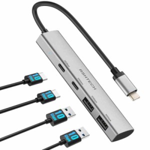 RSHTECH USB C ハブ 10Gbps 4ポート Type C x2 Type A x2 スリム設計 USB 3.2/3.1 Gen2 ハブMacBook/Surface Book/iPad Pro/Galaxy S2/Wi