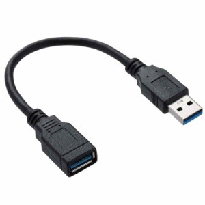 MZHOU USB 3.0 USBオスAからメスA高速標準USB延長ケーブル-エクステンダーからUSBハブ、黒0.2m