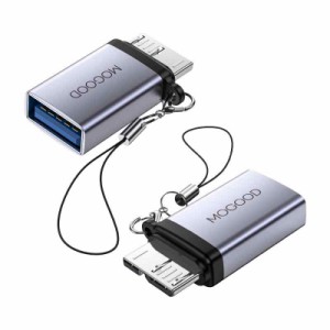 MOGOOD Micro B to USB A/Cコネクタ、USB 3.0 Micro B to U SB A/Cメスアダプタ、Micro B to BまたはUSB Cコネクタとメスアダプタ（各1個