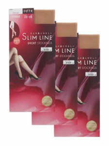 [アツギ] ストッキング SLIM LINE(スリムライン) ひざ下丈 ストッキング 〈3足組〉 FS3000 レディース スキニーベージュ 22.0-25.0 cm (F