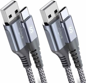 USB Type C ケーブル【2本セット】Sweguard USB-A & USB-C ケーブル【3.1A QC3.0対応 急速充電】 タイプc 充電ケーブルiPhone15 Pro Max,