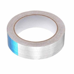 Rebower ガラス繊維 アルミ箔テープ アルミテープ メタルテープ 自己粘着 温冷暖房ダクト断熱シール補修用 30mm 0.15mm シルバー