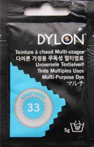 DYLON 衣類・繊維用 染料 ダイロン マルチ (col.33 キングフィッシャー)