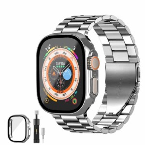 YOFITAR for Apple Watch バンド 保護ケース-H0322 (シルバー, 49mm)