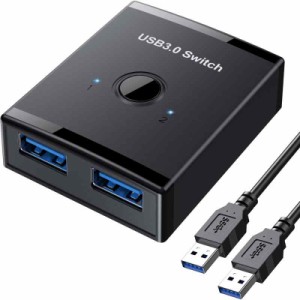 usb切替器 切り替え機 pc2台用 usb3.0 マウス キーボード 切り替え器 usb セレクター プリンタ 手動切替機 【パソコン2台:USB機器4台】US