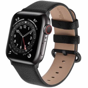 Litchi アップルウォッチ バンド レザー apple watch ベルト iwatch バンド 革 appleウォッチ 皮ベルト45mm 44mm 42mm 41mm 38mm 腕 時計