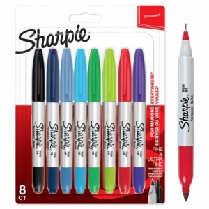 Sharpie シャーピー ツイン 油性マーカー 8色セット F 中字/UF 極細 油性ペン 2065409