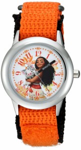 ディズニーGirl s  Moana  Quartzステンレススチールand Nylon Casual Watch  Color オレンジモデル wds