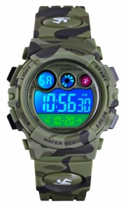 Tonnier 腕時計 キッズスポーツウォッチ 多機能デジタルウォッチ カラフルなLEDディスプレイ 