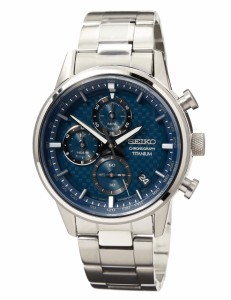 セイコー SEIKO 腕時計 クロノグラフ 海外モデル ブルー チタニウム SSB387P1 メンズ 並行輸入品