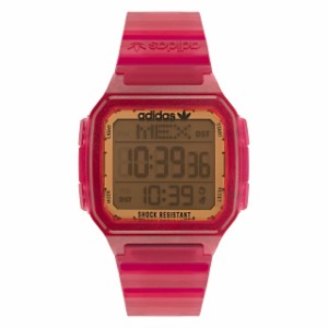 adidas ピンク樹脂ストラップデジタル腕時計 モデルAOST220522I ピンク デジタル