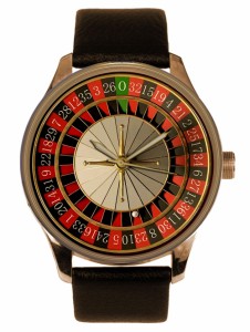 Collectible Watches Casino Las Vegas Roulette Wheel Shiny Metallic Dial Solid Brass Mens Gambling Watch
