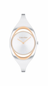 Calvin Klein レディース CK Elation 腕時計 2針 ツートーン ミニマルバングルスタイル モデル252003