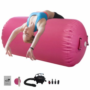 Air Roller Gymnastics Air Barrel Inflatable Tumbling Mat Gymnastic Equipment Tumbler Backbend Trainer with Electric Pump for