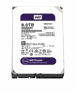 WD HDD 内蔵ハードディスク 3.5インチ 8TB WD Purple 監視カメラ用 WD80PURZ SATA6Gbs 64MB 3年保証並行輸
