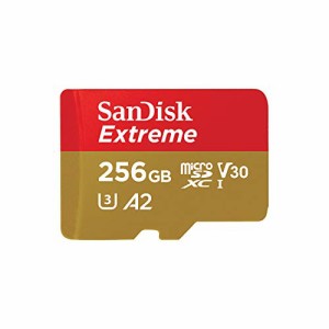 SanDisk 256GB Extreme MicroSDXC UHS-I Memory Card - C10 U3 V30 4K A2 Micro SD - SDSQXA1-256G-GN6MN並行輸入品