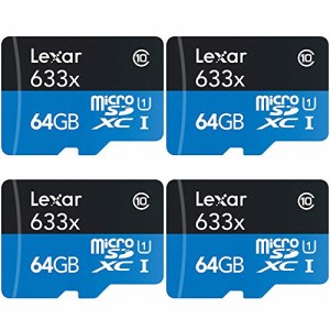 Lexar LSDMI64GBBNL633A High-Performance 633x microSDHCmicroSDXC UHS-I 64gb Memory Card 4 Pack並行輸入品