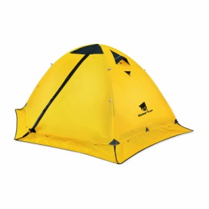 GEERTOP テント 2人用 ソロテント 軽量 4シーズン 二重層 耐水圧5000MM 防水 登山テント スカート