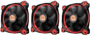 Thermaltake Riing 12 - RED LED -3pack- PCケースファン FN1077 CL-F055-PL12RE-A並行輸入品