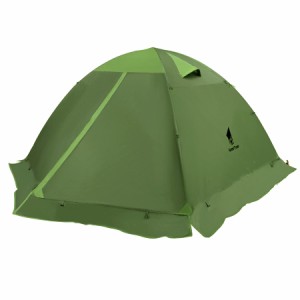 GEERTOP 3人用 テント 4シーズン バックパッキングテント キャンプ ハイキング アウトドア サバ