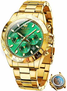 OLEVS Automatic Gold Watches for Men Luxury Classic Stainless Steel Calendar Luminous Waterproof Watches for Men並行輸入
