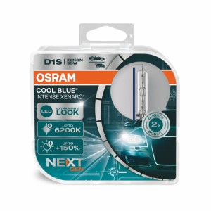 OSRAM XENARC COOL BLUE INTENSE D1S 150 more brightness up to 6200K xenon headlight lamp LED look duo box 2 lamps 66