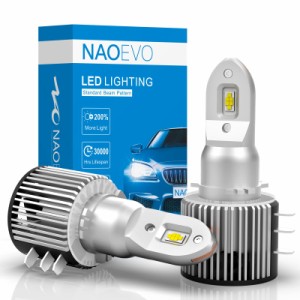 NAOEVO H15 LED Headlight Bulbs Super Bright 500 LED Light Bulb High Beam 72W 8000LM 6500K 2 Year Warranty 2 Pack