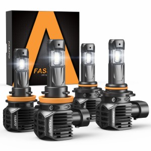 Fasato LED Headlight Kit - H11H8H9  9005HB3 Combo 36000LM 600 Brighter 6500K Cool White Low Beam High Beam Plug and 