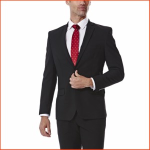 並行輸入品J.M. Haggar Mens Premium Performance Stretch Slim Fit Separates-Pants Black Suit Jacket 40R