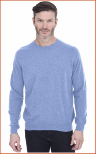 並行輸入品Cashmeren Mens Basic Crewneck Sweater 100 Pure Cashmere Long Sleeve Round Neck Pullover Baby Blue XX-Large
