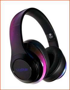 並行輸入品Vizliter Bluetooth Headphones TWS Deep Bass Wireless Over-Ear Headset 5.3 with Built-in Mic LED Lights Noise