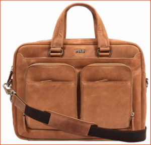 並行輸入品esk Charlie 15.6 Genuine Leather LaptopMacBook Bag for Men  Women  Office Bag  Laptop Messenger Bag w