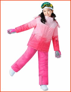 並行輸入品Girls Insulated Ski Jacket Pants Set Windproof Waterproof Kids Ski Suit Snowsuit for Kids81RD12