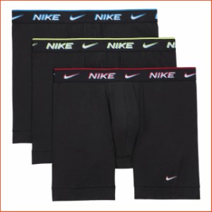 並行輸入品Nike Essential Cotton Stretch Boxer Brief 3pk 981 Black Multi XL
