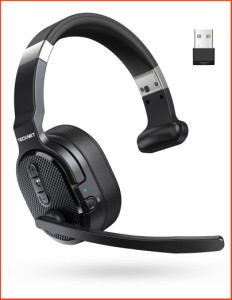 並行輸入品TECKNET Bluetooth Headset for Trucker AI Noise Canceling 70h Wireless Headphones Headset with Microphone  Do