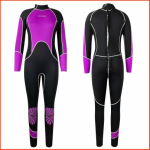 並行輸入品LayaTone Wetsuit Women Full Body 3mm Neoprene Diving Suit with Back Zip Wetsuits for Women in Cold Water Swim