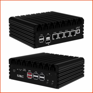 並行輸入品SJRC Mini Computer Fanless Firewall Micro Router Appliance 12th Gen Core i3 N305 8C8T DDR5 32GB RAM 512GB SS