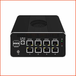 並行輸入品HUNSN Micro Firewall Appliance Mini PC OPNsense VPN Router PC I3 N305 RJ51k 8 x 2.5GbE I226-V Type-C 
